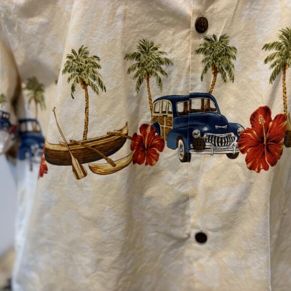 BISHOP STREET APPAREL MEN'S 3XL 100% COTTON BUTTON-DOWN SHORT-SLEEVE SHIRT - Picture 2 of 4